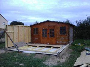 Extension de cabane de jardin, transformation et isolation de garage en chambre à EPUISAY (41).