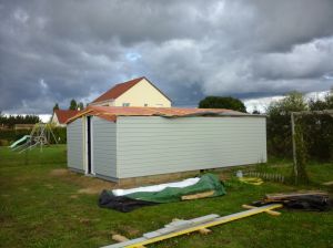 Extension de cabane de jardin, transformation et isolation de garage en chambre à EPUISAY (41).